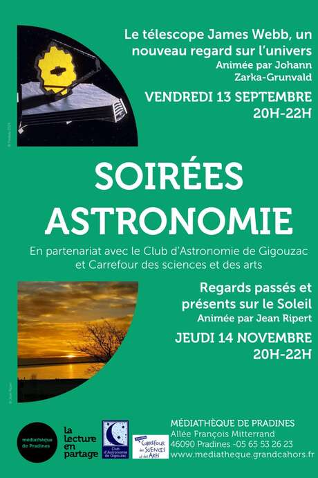 Soirée astronomie à la Médiathèque de Pradines