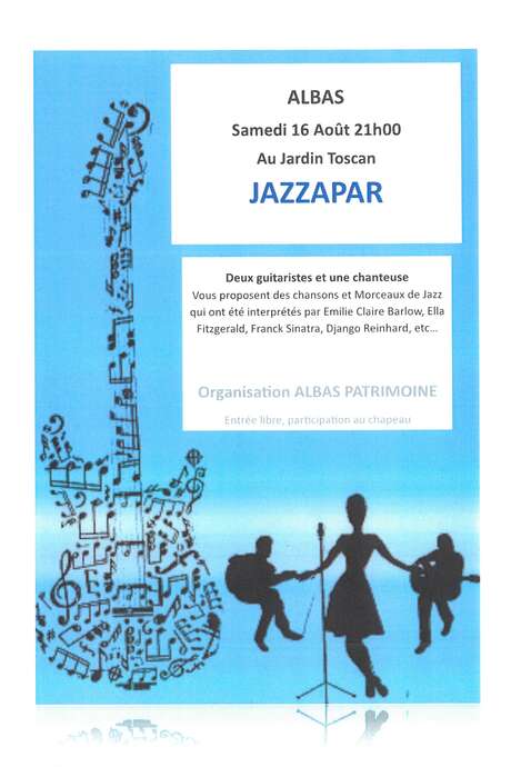 Concert de JAZZAPAR au Jardin Toscan