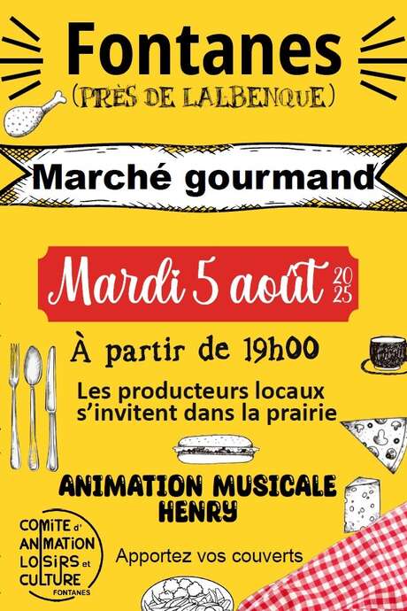 Marché gourmand à Fontanes