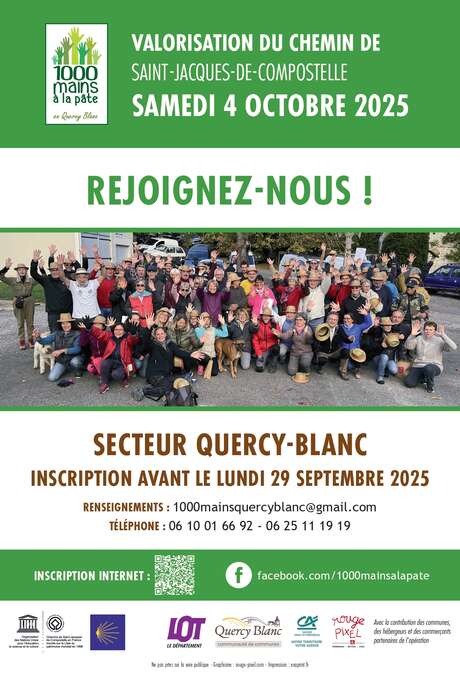 Chantier participatif des 1000 mains à la pâte à Lendou-en-Quercy