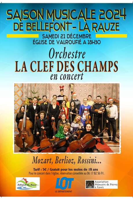 Saison musicale de Bellefont - La Rauze : Orchestre La Clef des Champs