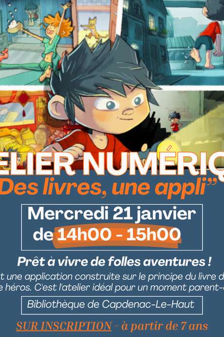 Atelier Numérique : “Des livres, une appli” à la bibliothèque de Capdenac-Le-Haut