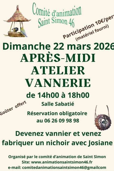 Atelier vannerie à Saint-Simon