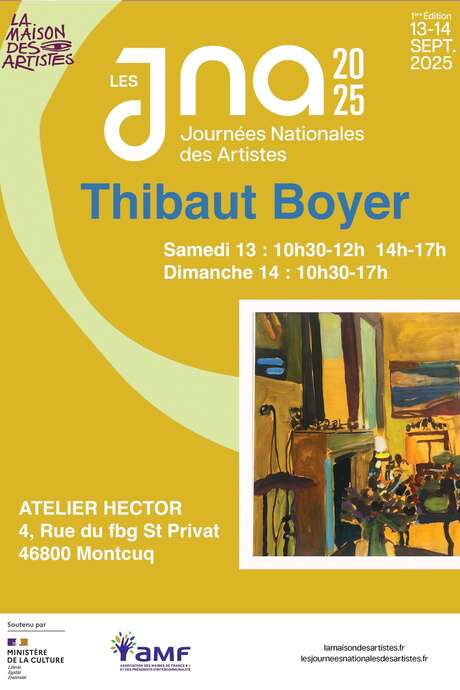 Journées Nationales des Artistes 2025 : Thibaut Boyer