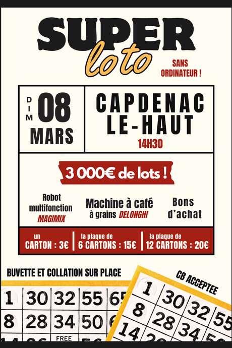 Super loto à Capdenac-le-Haut