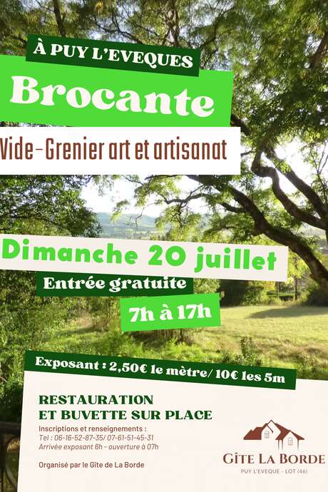 Vide-greniers et brocante au domaine de la Borde à Puy-l'Évêque