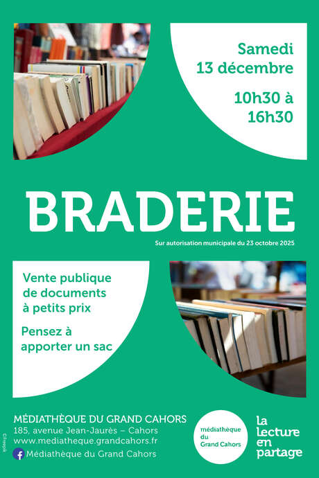 Braderie à la médiathèque du Grand Cahors
