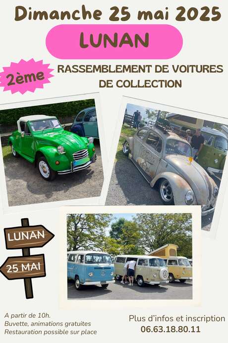 Rassemblement de voitures de collection à Lunan