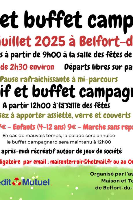 Balade et buffet campagnard