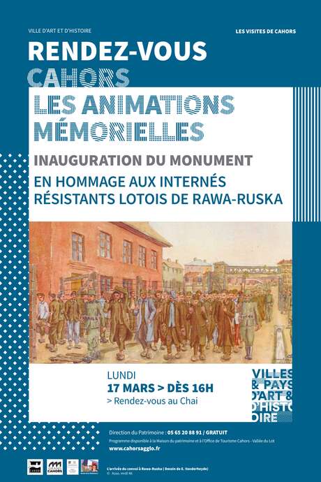 Animations mémorielles : Inauguration du monument en hommage aux internés résistants lotois de Rawa-Ruska