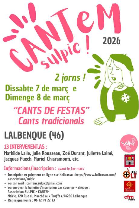 Journées CANTEM : stages, bal, conférence, animations