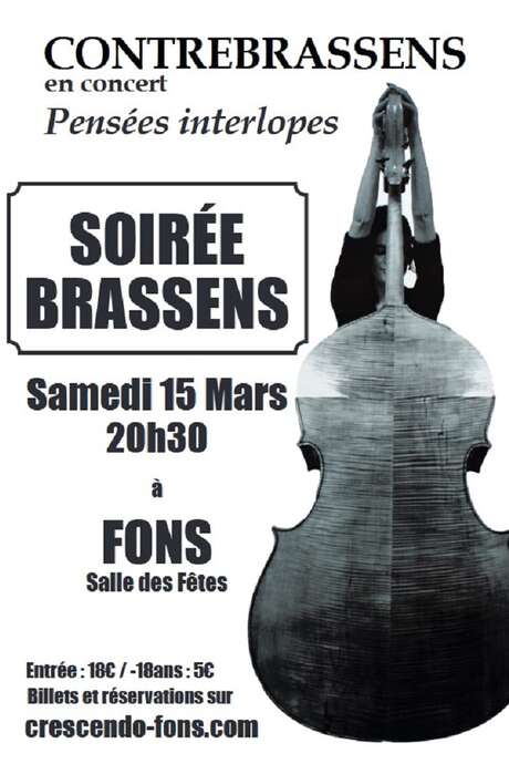 Concert à Fons : soirée Brassens  avec Contrebrassens