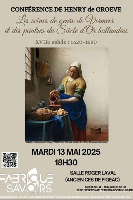 Une conférence d'Henry de Groeve à Figeac :  "les scènes de genres de Vermeer"