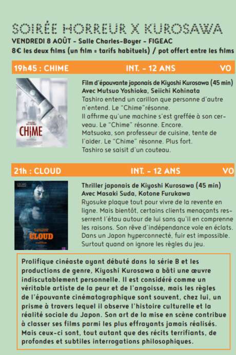 Cinéma, "Horreur X Kurosawa" à Figeac