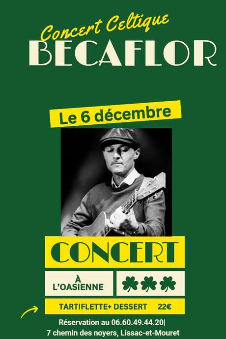 Concert celtique de Bécaflor à L’Oasienne de Lissac-et-Mouret