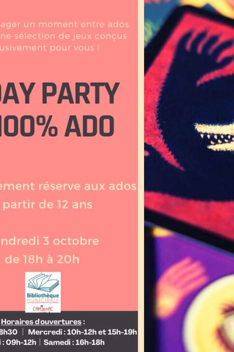 Friday party : soirée v.i.p. ! à la bibliothèque de Capdenac-Le-Haut