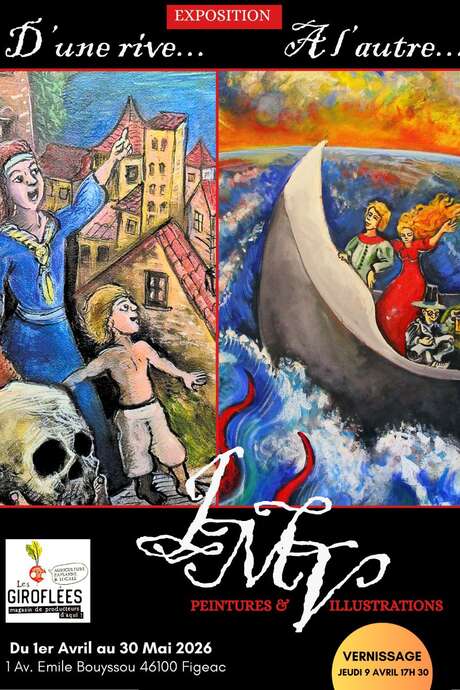 Exposition au magasin Les Giroflées Figeac - "D'une Rive à l'Autre"