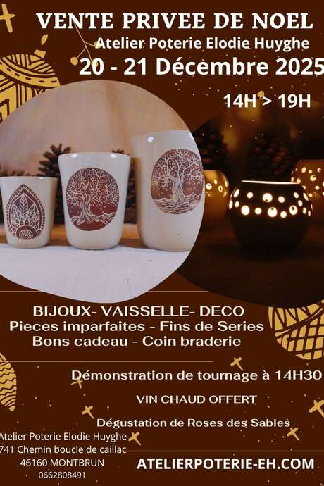 Porte ouverte de Noël à l'atelier Poterie Elodie Huyghe