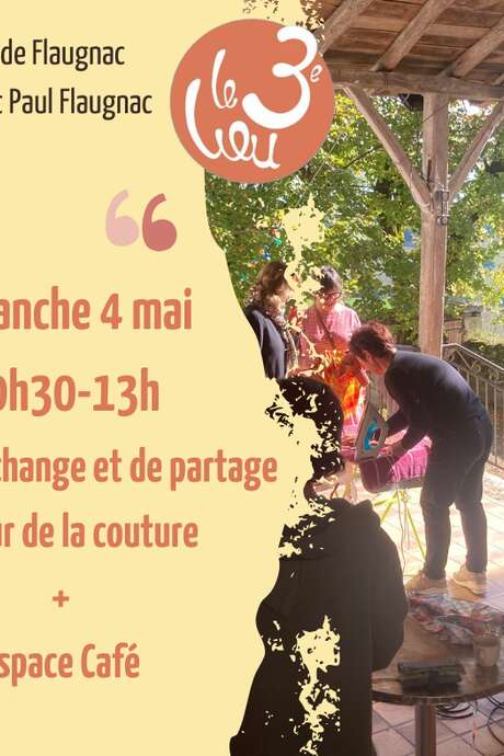 Espace café et atelier couture au 3ème Lieu