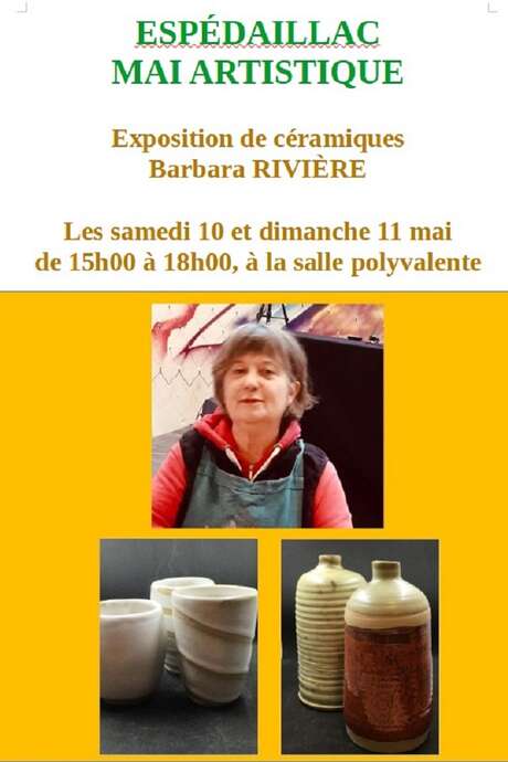 Mai artistique à Espédaillac, les céramiques de Barbara Rivière