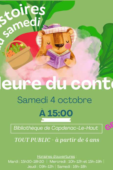 L'heure du conte, bibliothèque de Capdenac-le-Haut