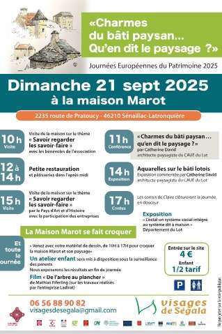 Maison Marot , conférence : « Charmes du bâti paysan… qu’en dit le paysage ? »