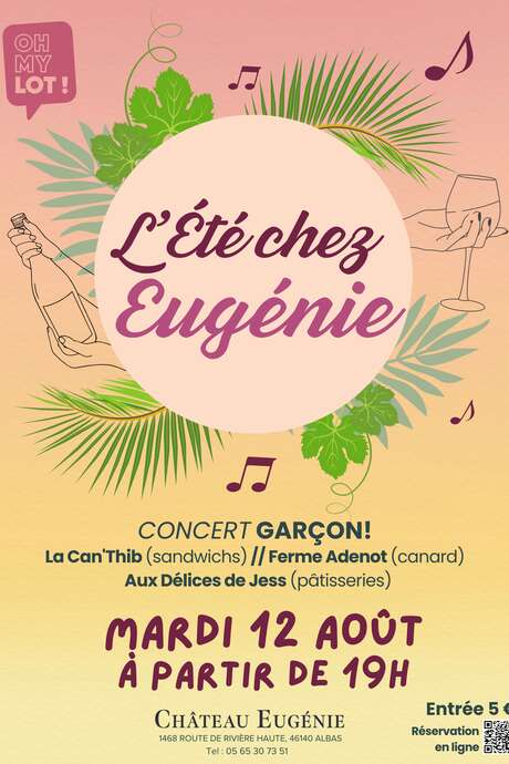 Soirée chez Eugénie avec Garçon