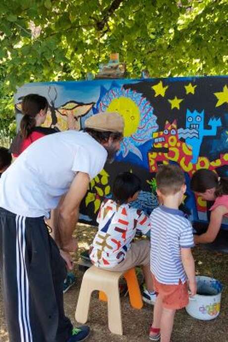 Visite-atelier en famille : Peinture collective