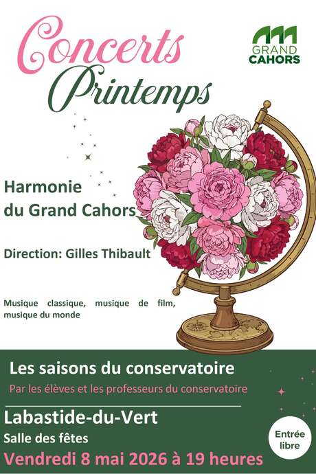 Concert à Labastide du Vert : Harmonie du Grand Cahors