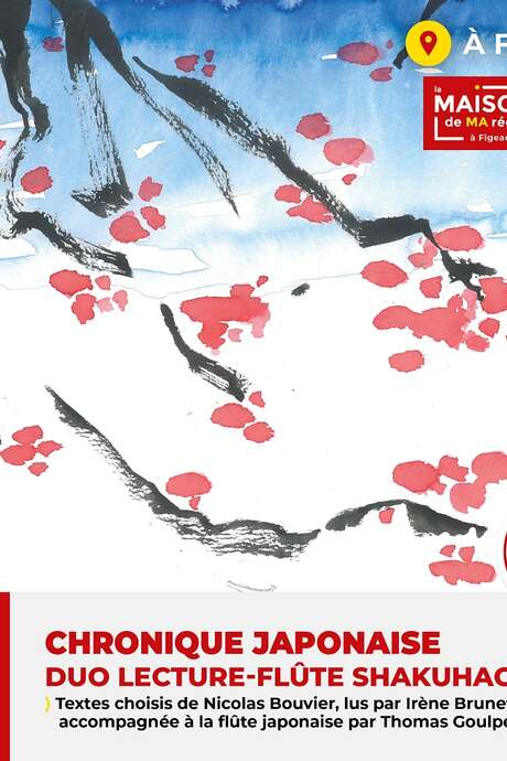 Soirée à la maison de la région à Figeac, chronique japonaise : Duo lecture-flûte