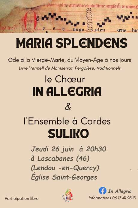 Concert de chant sacré à Lascabanes