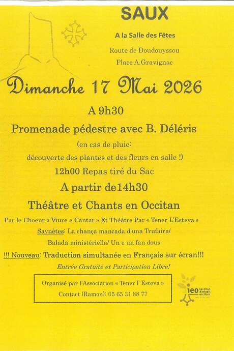Promenade, théâtre et chants Occitan à Saux