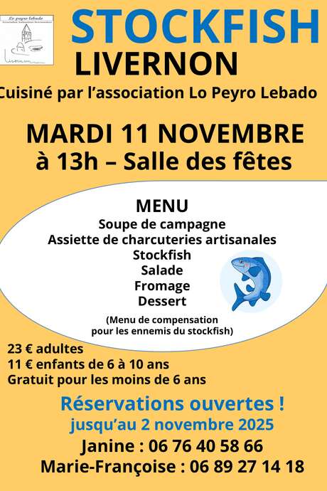 Repas Stockfish à Livernon