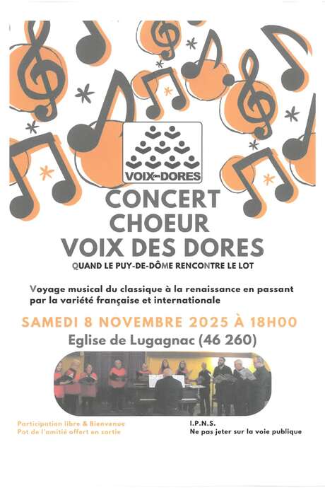Concert Choeur Voix des Dores à Lugagnac