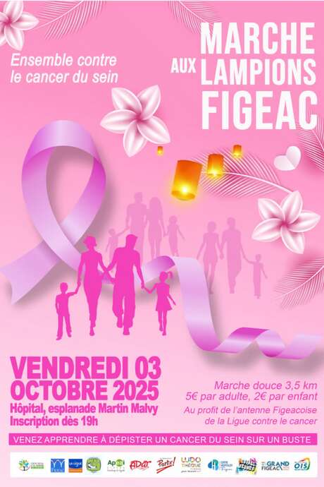 Marche Rose aux Lampions à Figeac