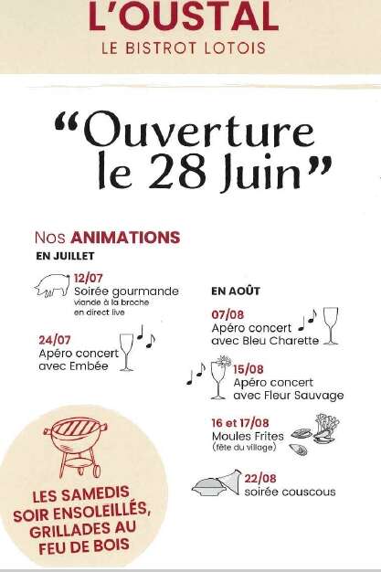 Apéros Concerts à L'Oustal à Livernon