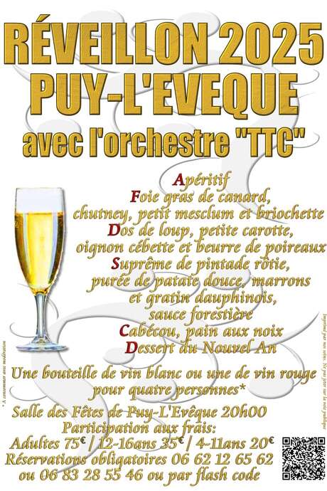 Réveillon de la Saint Sylvestre à Puy-l'Evêque