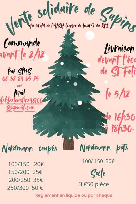 Une vente solidaire de sapins de Noël à Saint-Félix