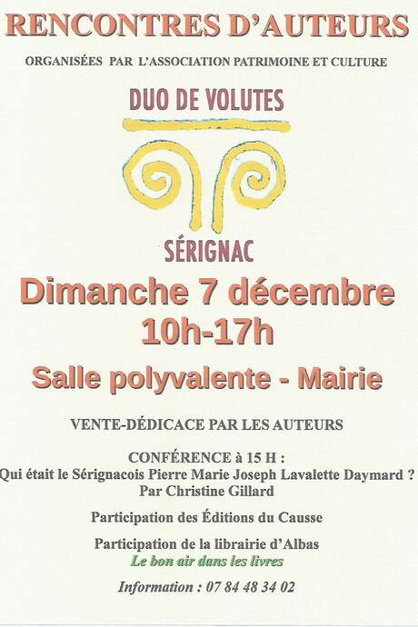 Rencontres d'auteurs par l'association Duo de Volutes