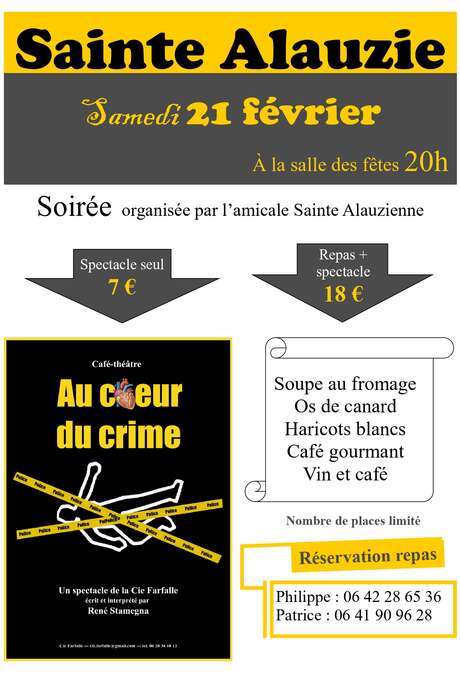 Soirée repas-théâtre Au cœur du crime