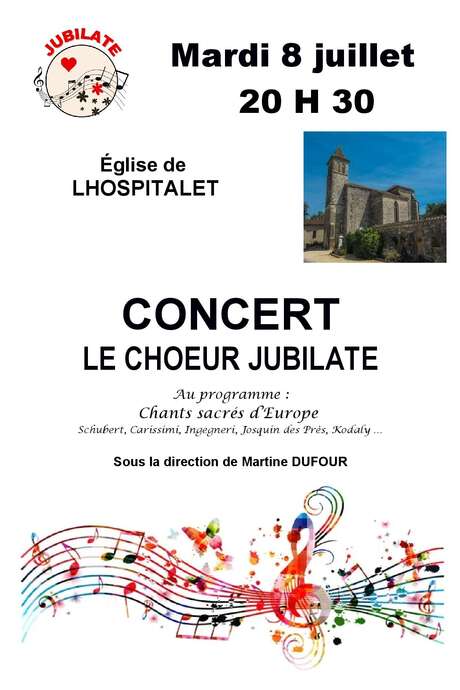 Concert à l'église de Lhospitalet: chœur Jubilate