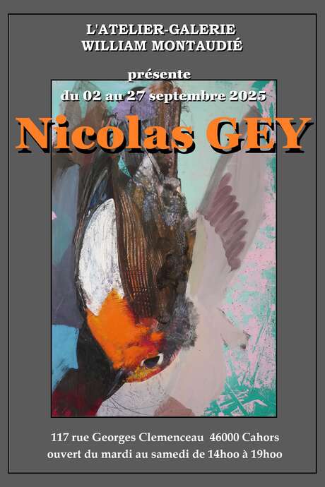 Exposition de l'artiste Nicolas Gey à l'Atelier-Galerie William Montaudié