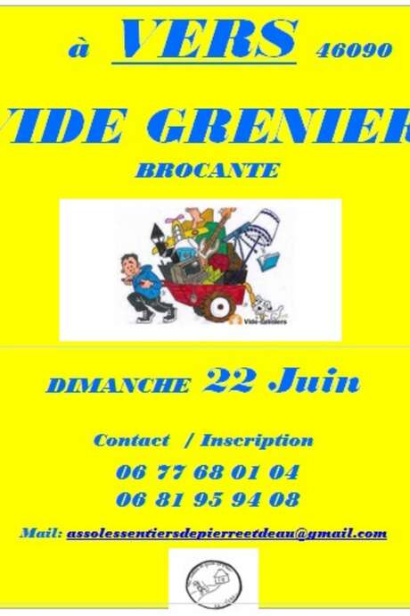 Vide grenier brocante à Vers