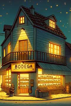 Bodega des commerçants à Aubazine