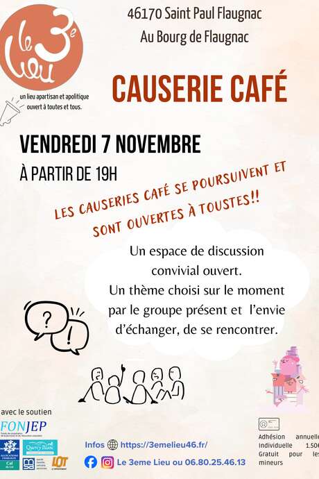 Causerie Café au 3ème lieu