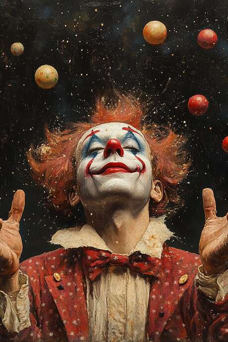 Spectacle de fables clownesques "Tomber sur un livre" par le clown Pataruc - Cie Gaf'Alu à l'Ostal