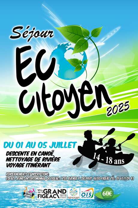 Séjour écocitoyen – Nettoyage du Célé en canoë