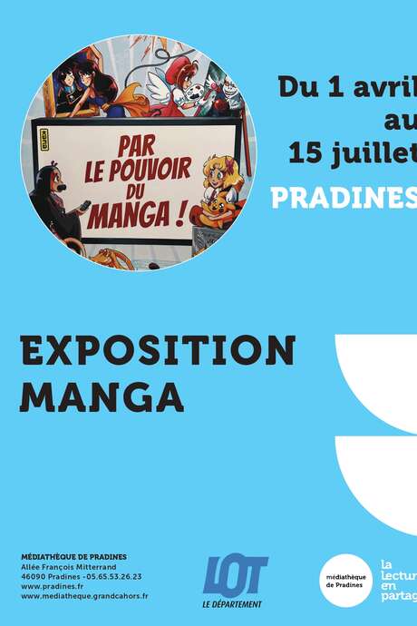 Exposition "Par le pouvoir des mangas" à la médiathèque de Pradines