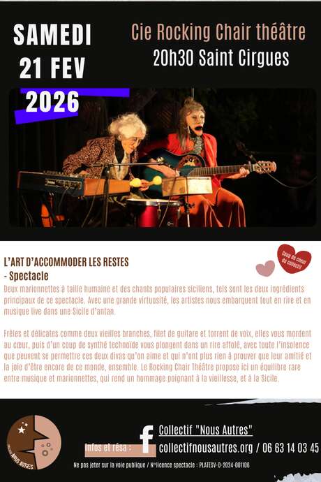 Spectacle «l’art d’accommoder les restes» ! à Saint-Cirgues