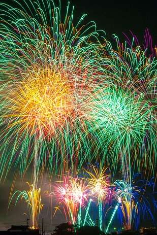Feu d'artifice  dans le cadre de Carennac en fête